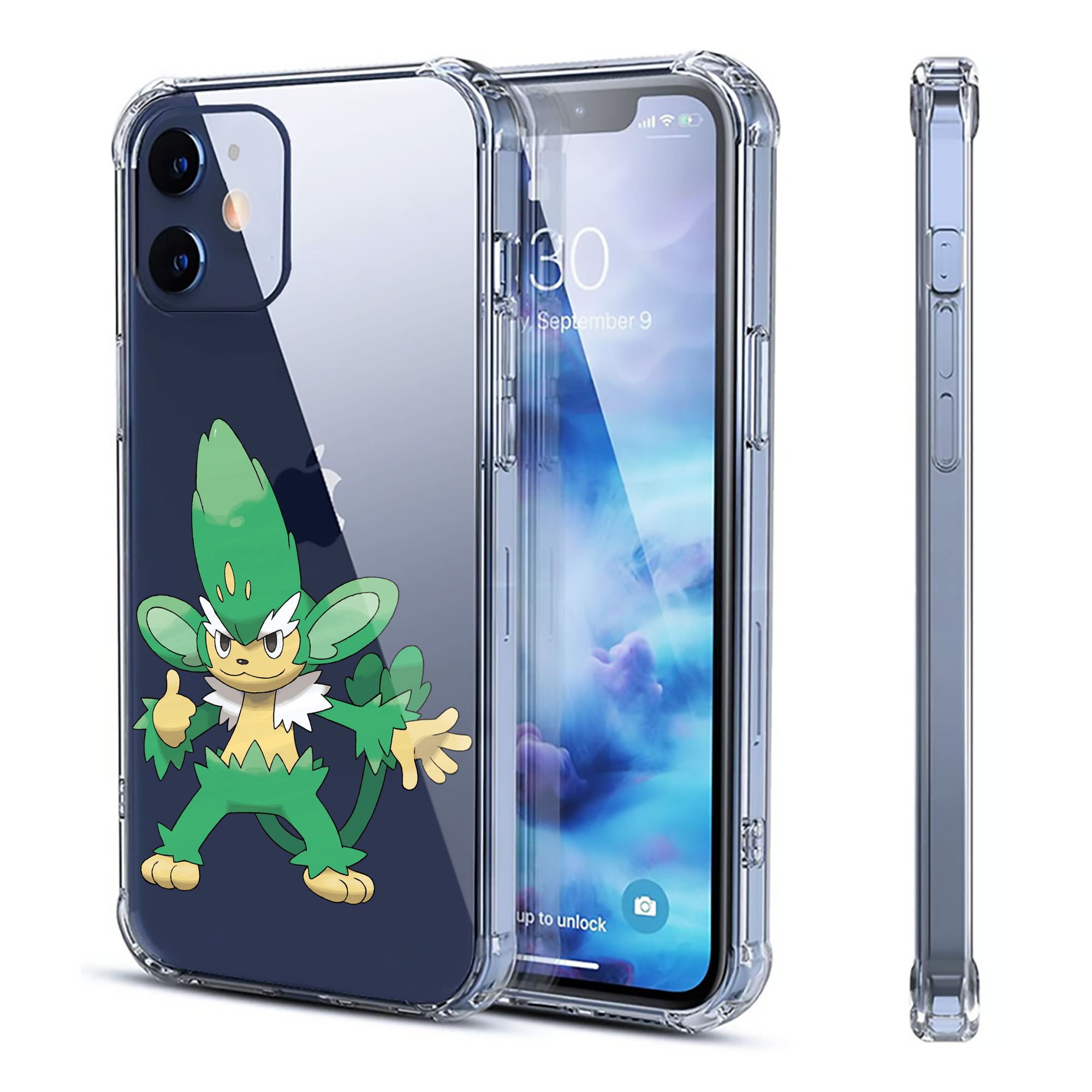 （画像用） ポケットモンスター Pokémon 【iPhone 12シリーズ対応】透明スマホケース（クリアソフトケース）